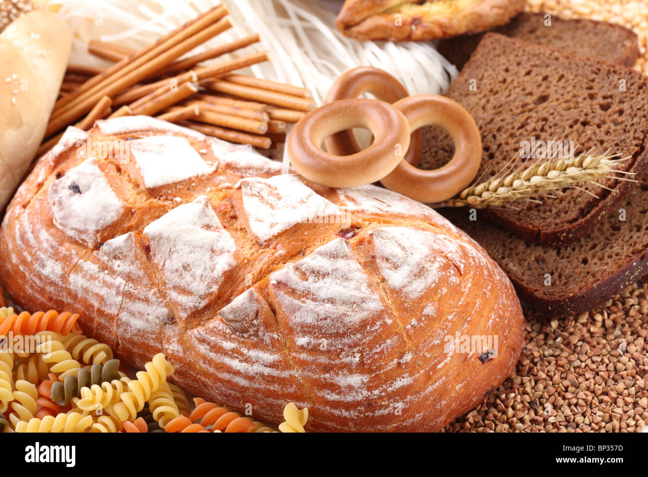 With bakery products Stock Photo Alamy
