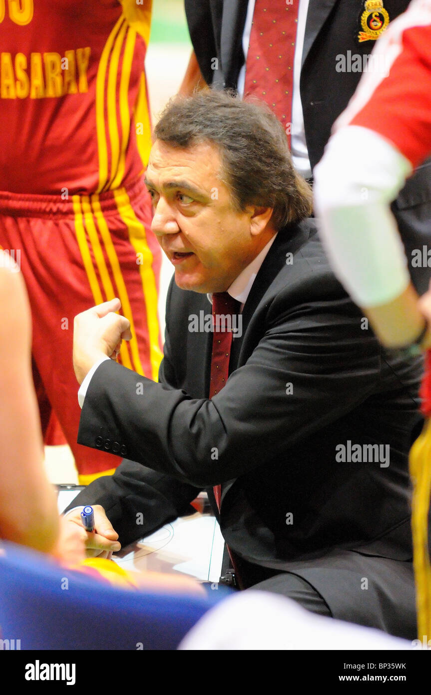 Zafer Kalaycioglu, head coach of Galatasaray Istanbul Stock Photo