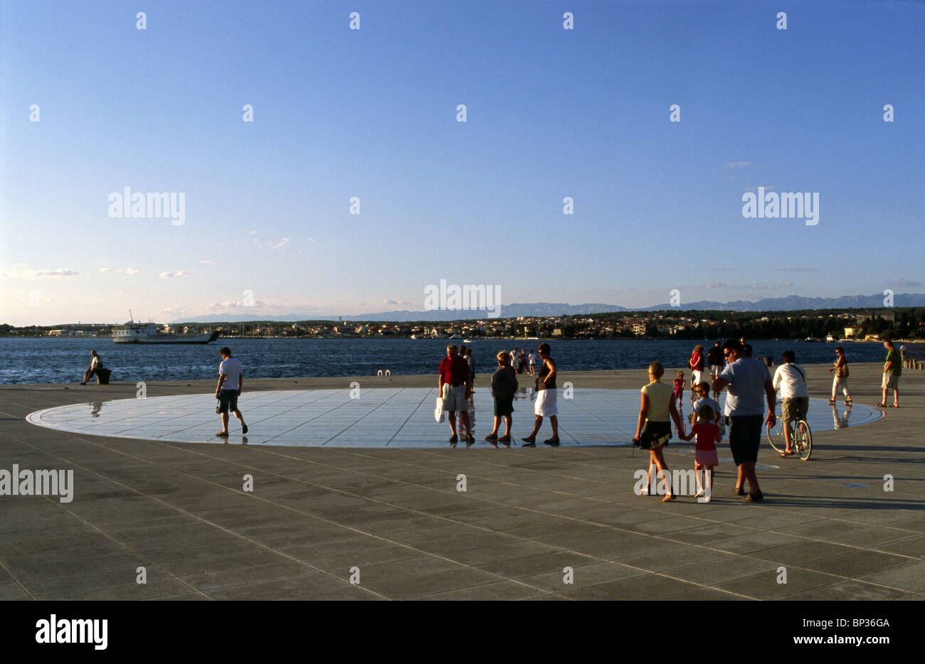 The Greeting to the Sun - landmark from Zadar, Croatia, Adriatic sea Stock Photo