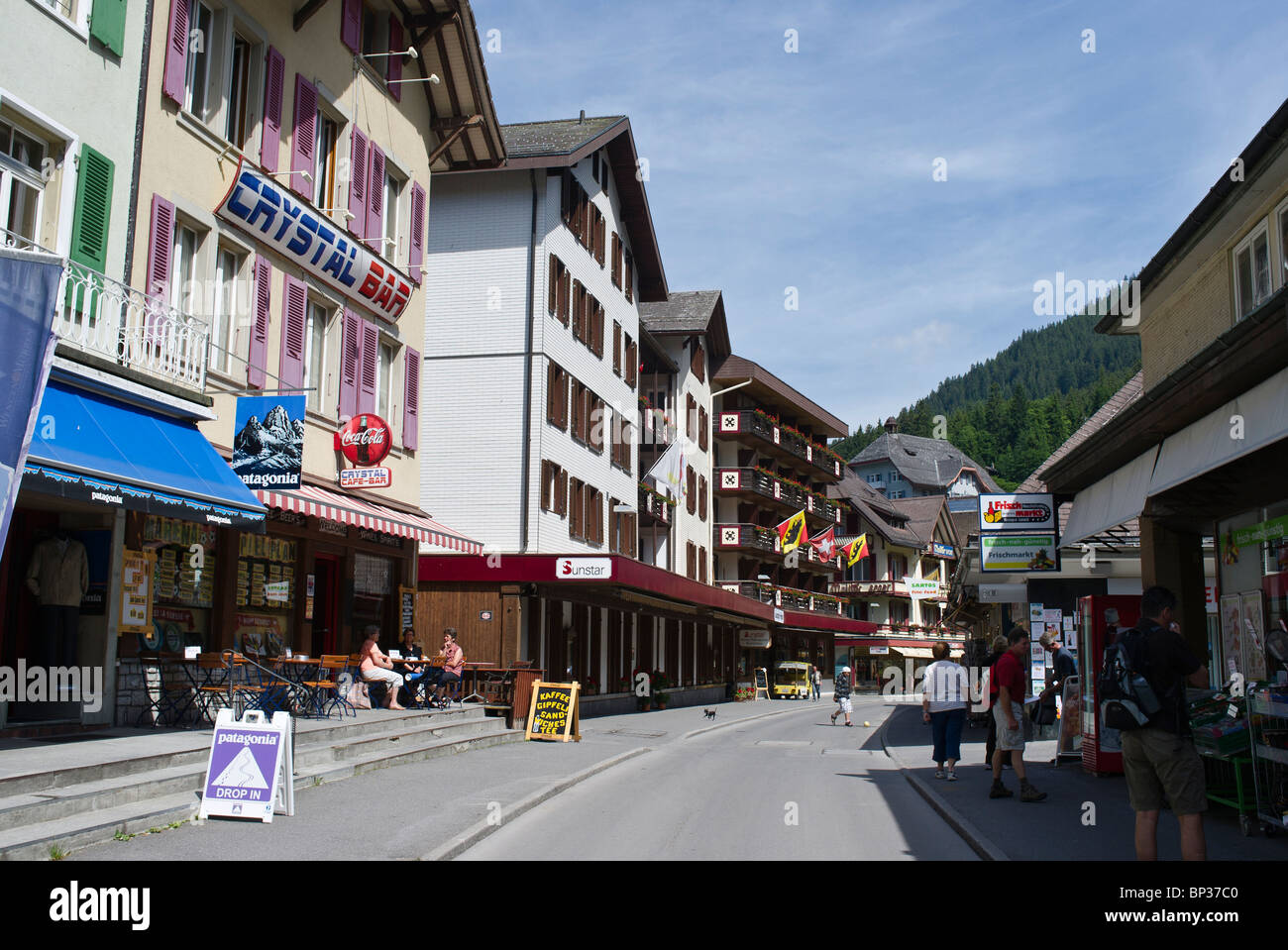 The main street in Wengen Switzerland in June Stock Photo - Alamy