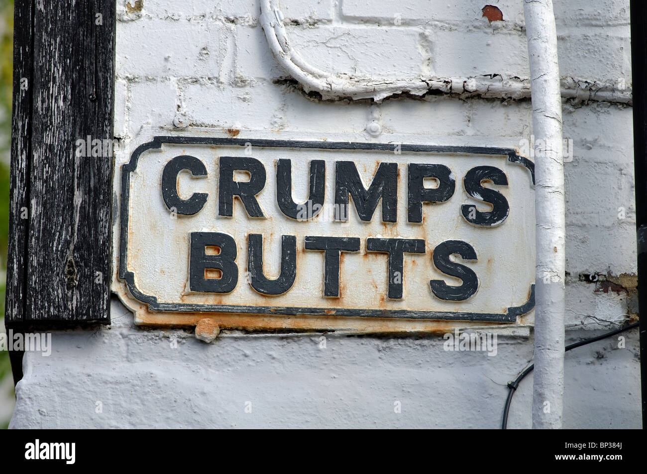 Crumps Butts street sign, Bicester, Oxfordshire, England, UK Stock Photo