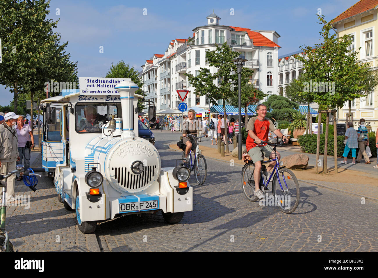 city tour train at the Baltic Resort Kuehlungsborn, Mecklenburg-West Pomerania, Germany Stock Photo