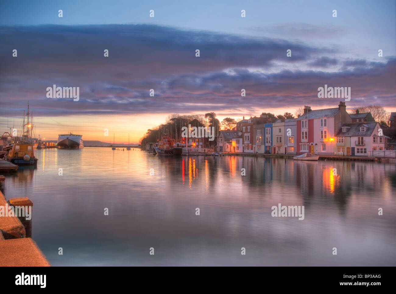 Just Before Sunrise On A Still Brisk Morning At Weymouth Harbour 