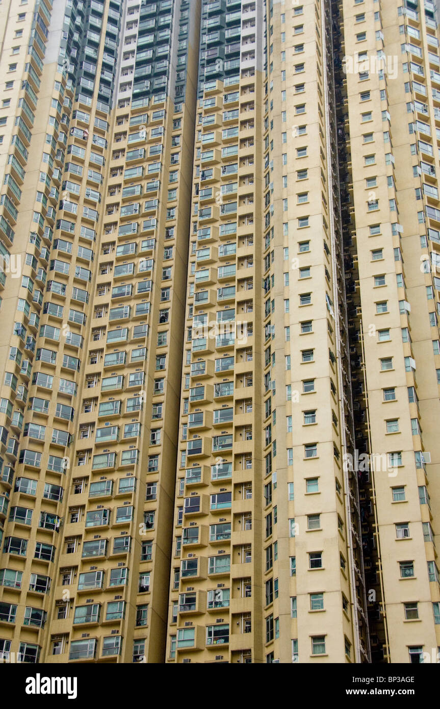 China, Hong Kong. Typical New Territories highrise apartments Stock