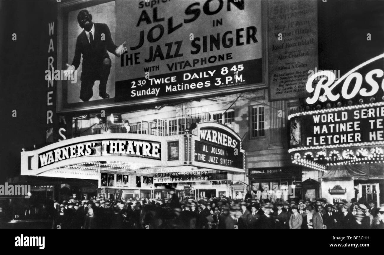 WARNER-KINO THEATRE NEW YORK THE JAZZ SINGER (1927) Stock Photo