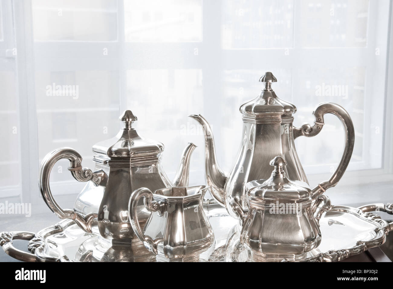 Silver Tea Service High Resolution Stock Photography and Images Alamy