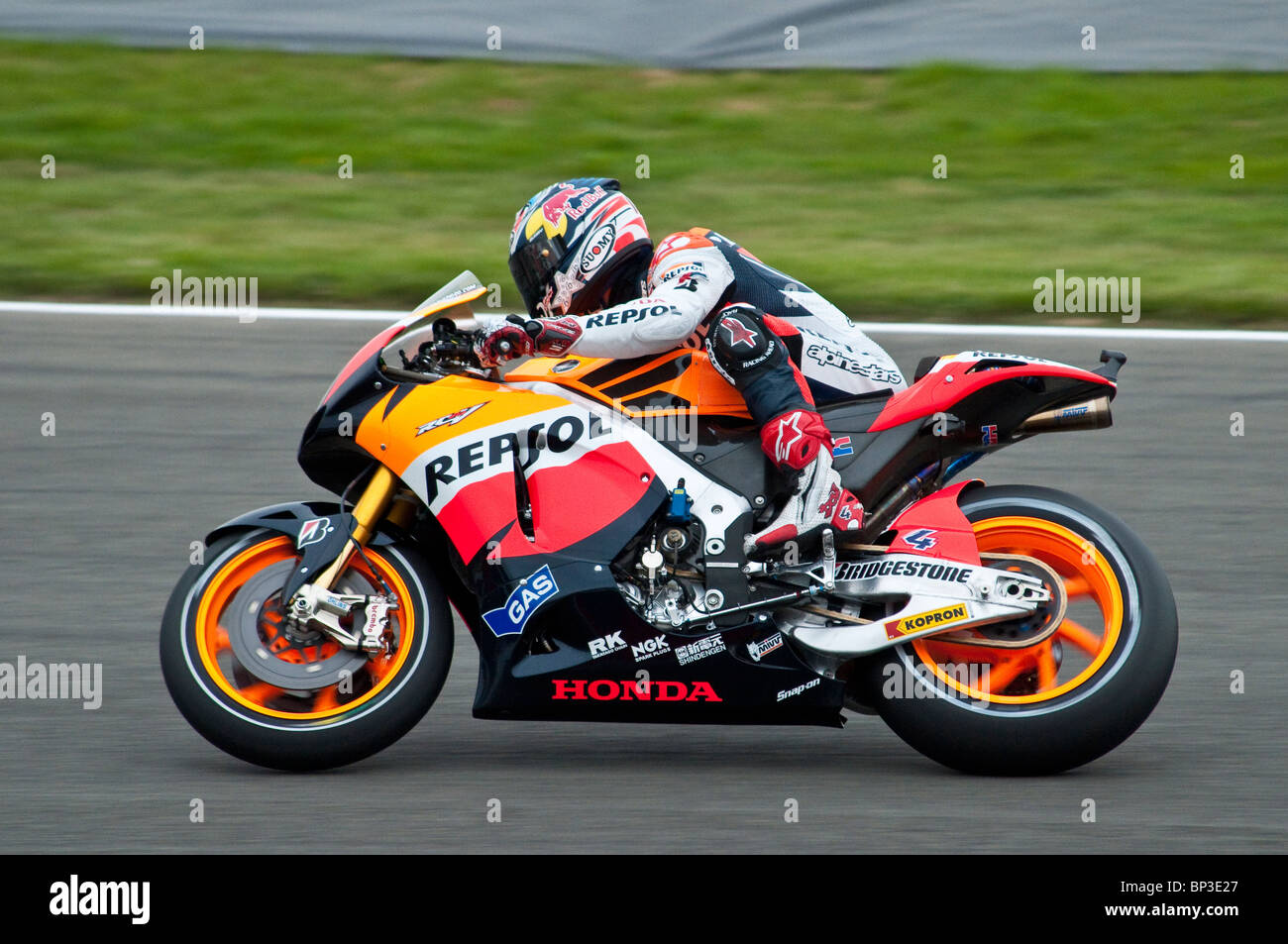 Andrea Dovizioso MotoGP Motorcycle Racer at Silverstone Stock Photo