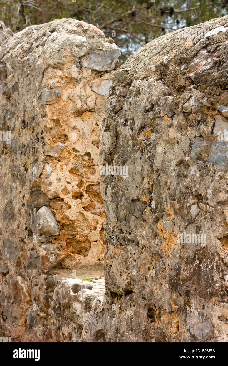 Close up of stone wall, Alanya, Turkey Stock Photo - Alamy