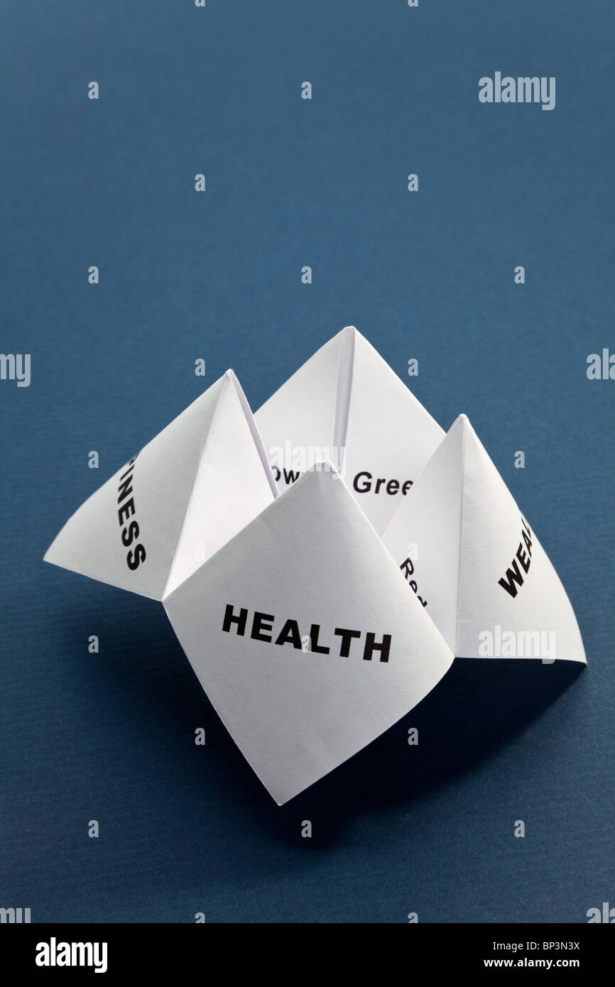 Paper Fortune Teller,concept of balance Stock Photo