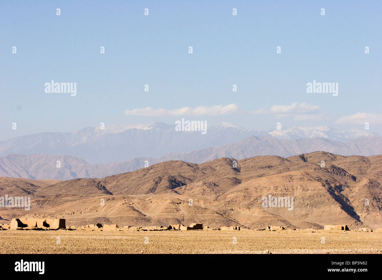 Afghanistan, Jalalabad. Fields and mud houses along the Torkham to