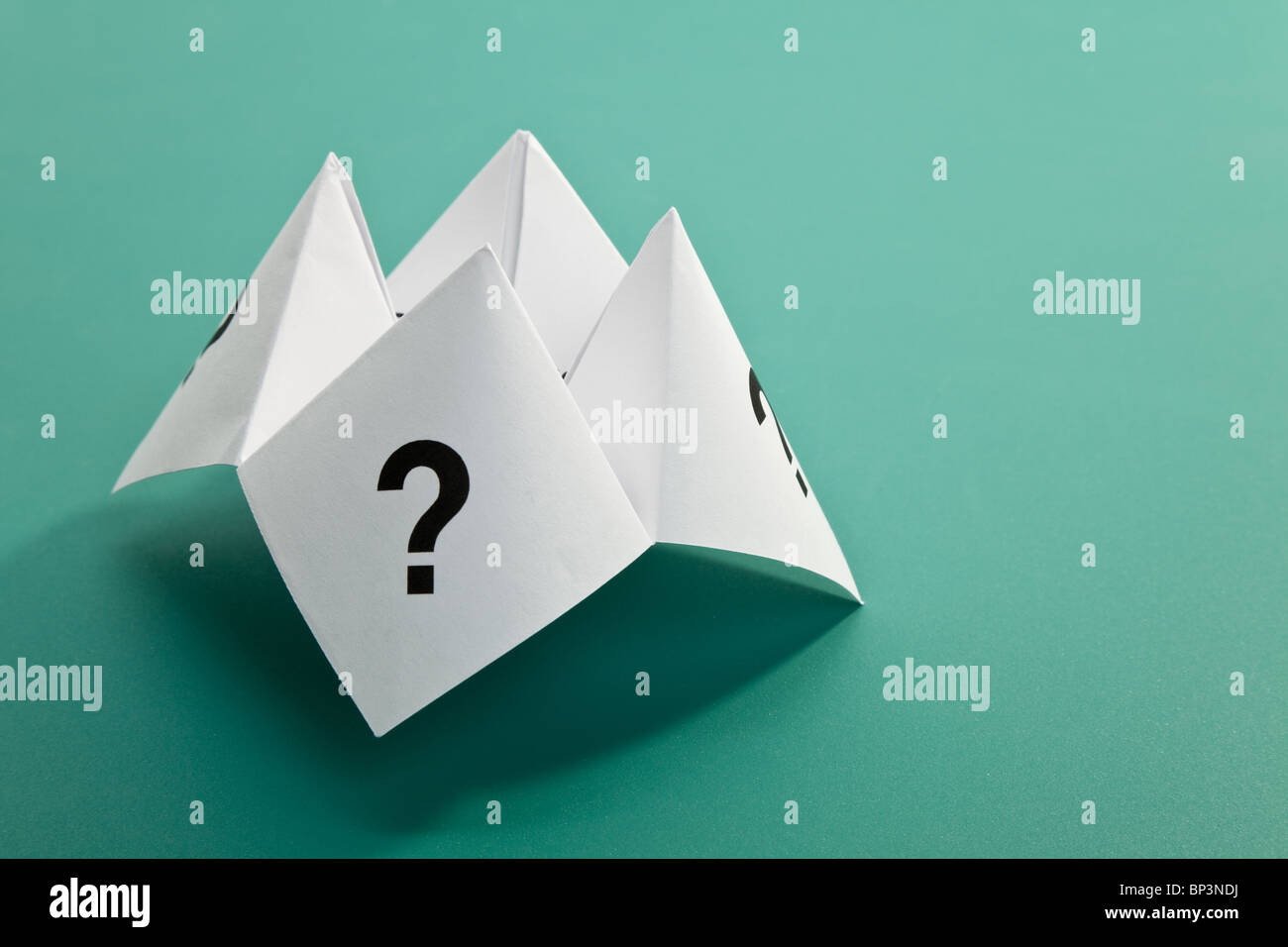 Paper Fortune Teller,concept of uncertainty Stock Photo