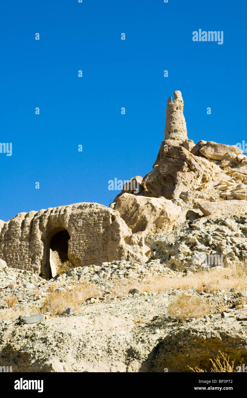 Afghanistan, Bamiyan. The Islamic city of Shar e Gholgola at Bamiyan was destroyed by Ghengis Khan in 1221. Stock Photo