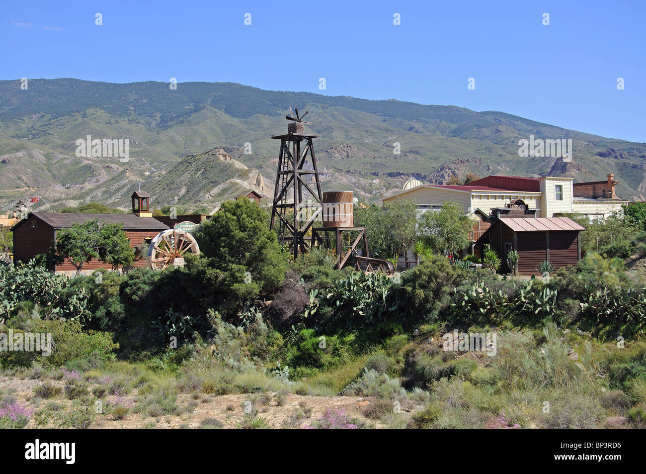 Fort Apache, Mini Hollywood, Tabernas, Almeria Province, Andalucia, Spain, Western Europe. Stock Photo