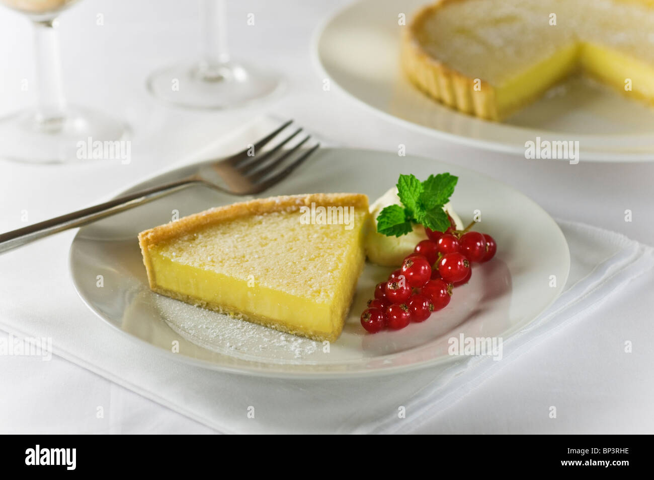 Tarte au citron Lemon tart Stock Photo