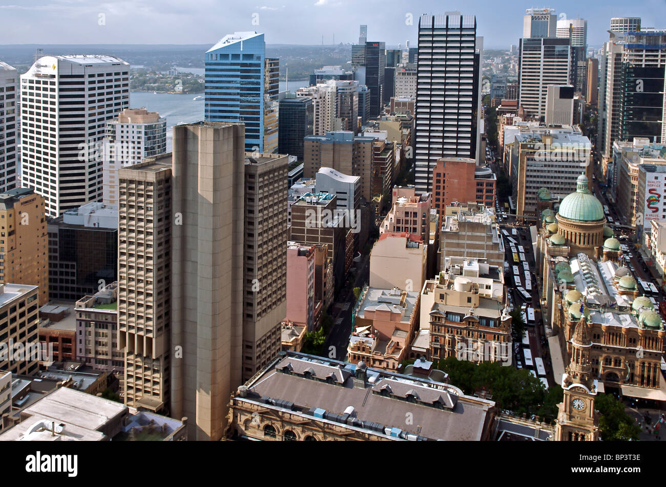 Aerial view of Sydney skyline Sydney NSW Australia Stock Photo