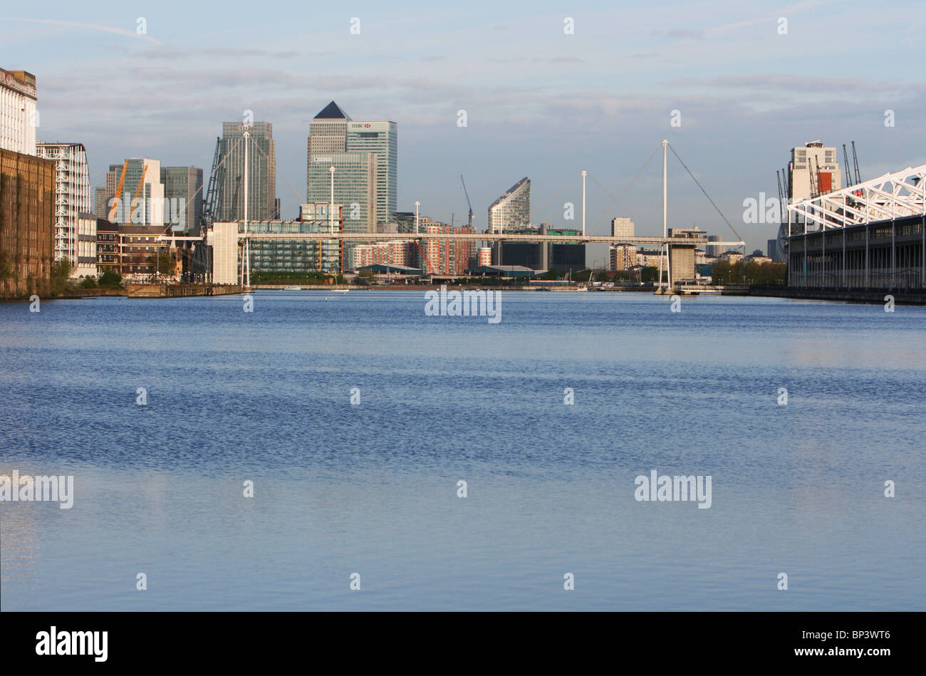 Canary Wharf Docklands Skyline London England UK Stock Photo - Alamy