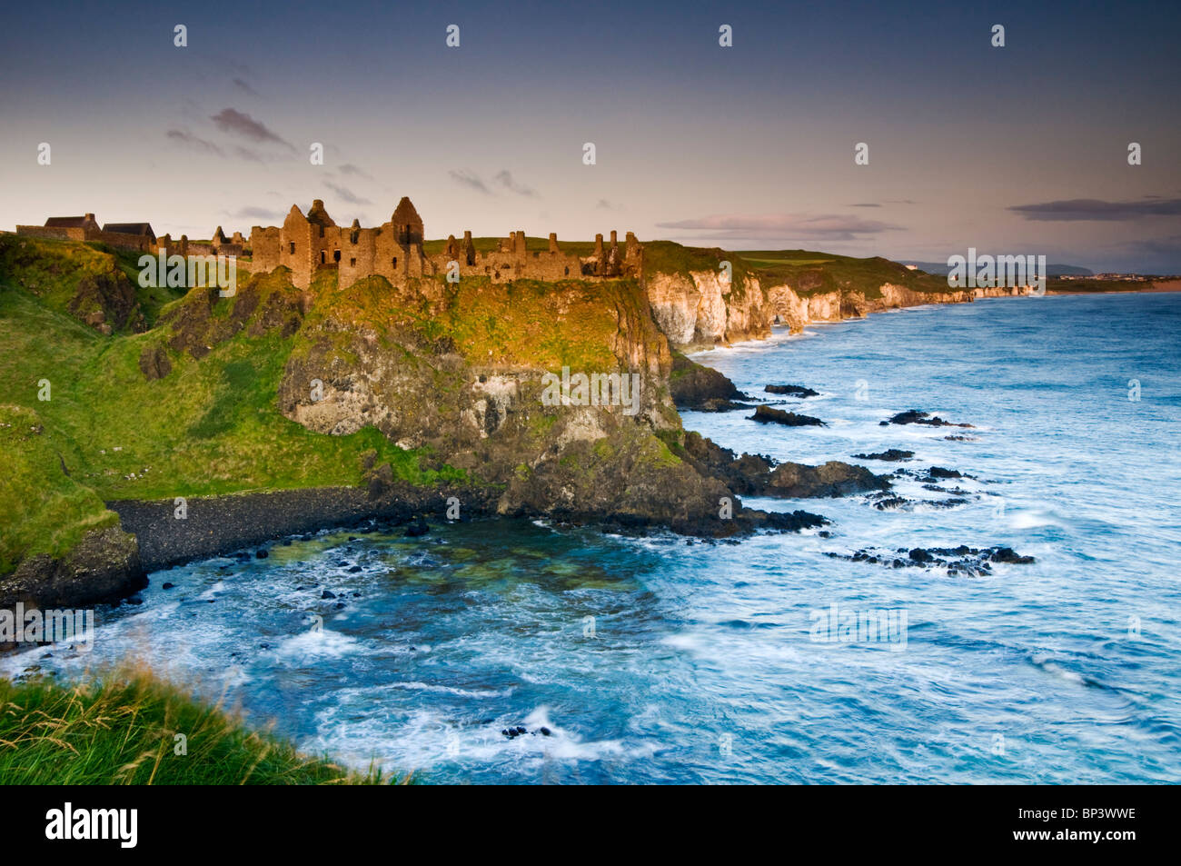 Dunluce Castle, Near Portrush, Antrim Coast, County Antrim, Northern Ireland, UK Stock Photo