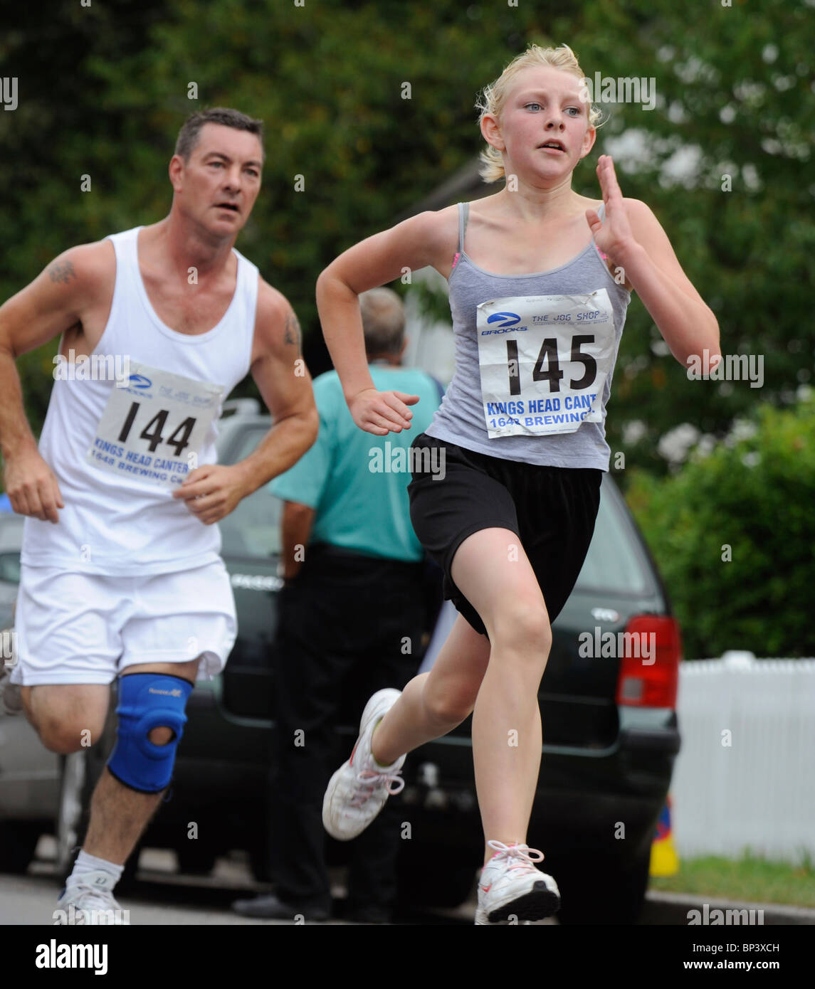 Competitors on the annual Kings Head Canter. A run between the villages of Chiddingly and East Hoathly. Stock Photo
