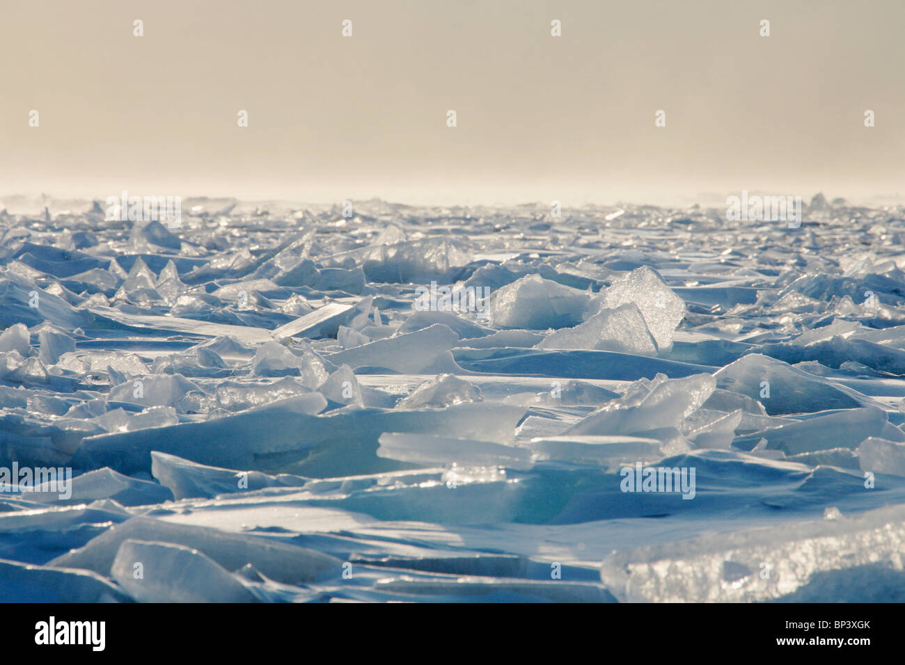 Minnesota, United States Of America; Ice Chards On The North Shores Of Lake Superior Stock Photo