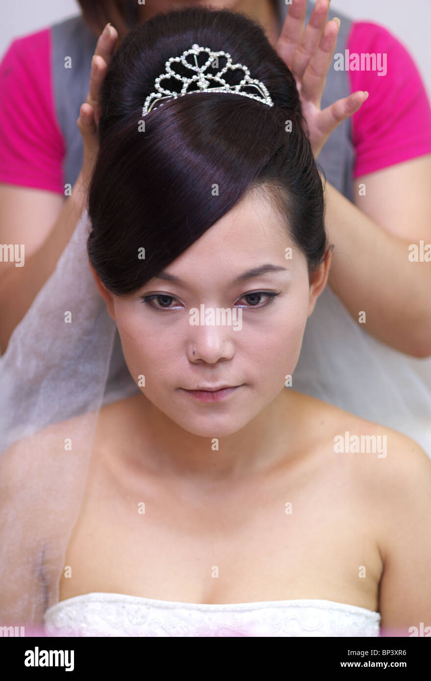 bride make up Stock Photo