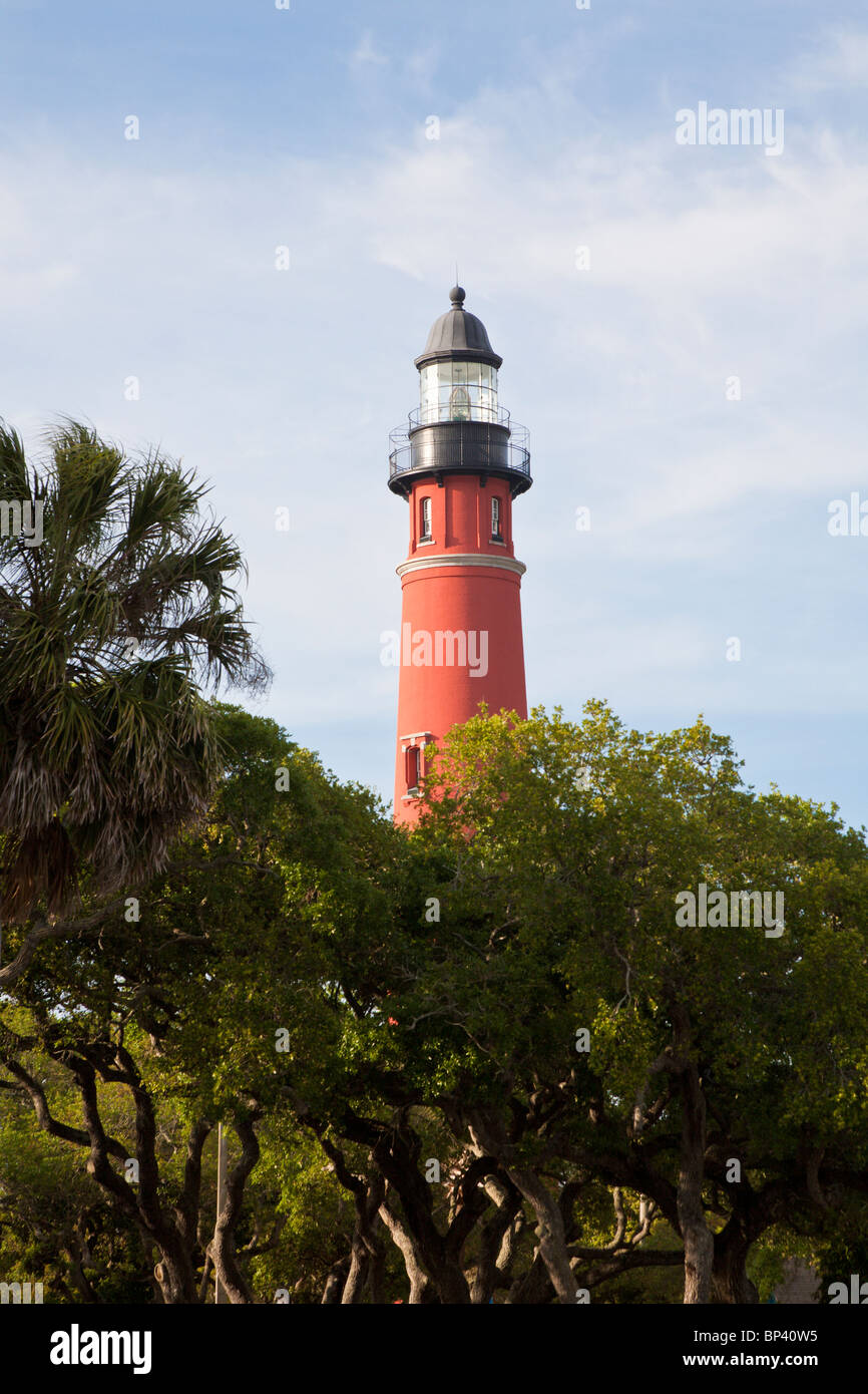 Ponce Inlet, FL - May 2010 - Ponce Inlet Lighthouse, completed in 1887, is the tallest lighthouse in Florida Stock Photo