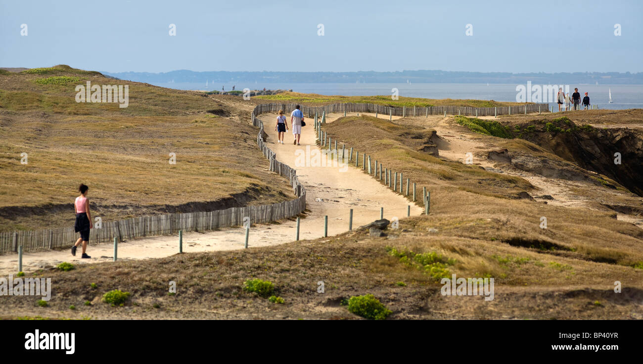 The coastal trail of the Quiberon peninsula (Brittany France). Le