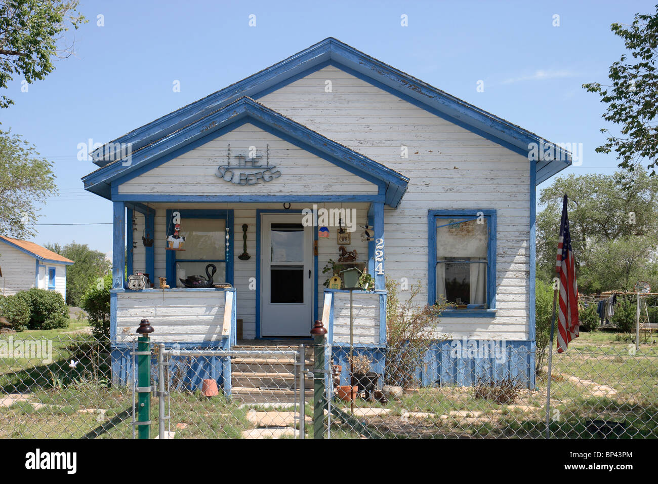 Small one family house in the town of Seligman, USA Stock Photo Alamy