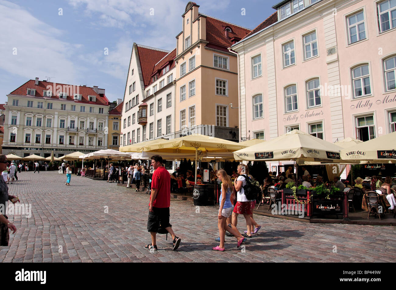 Town Hall Square (Raekoja Plats), Old Town, Harju County, Republic of Estonia Stock Photo