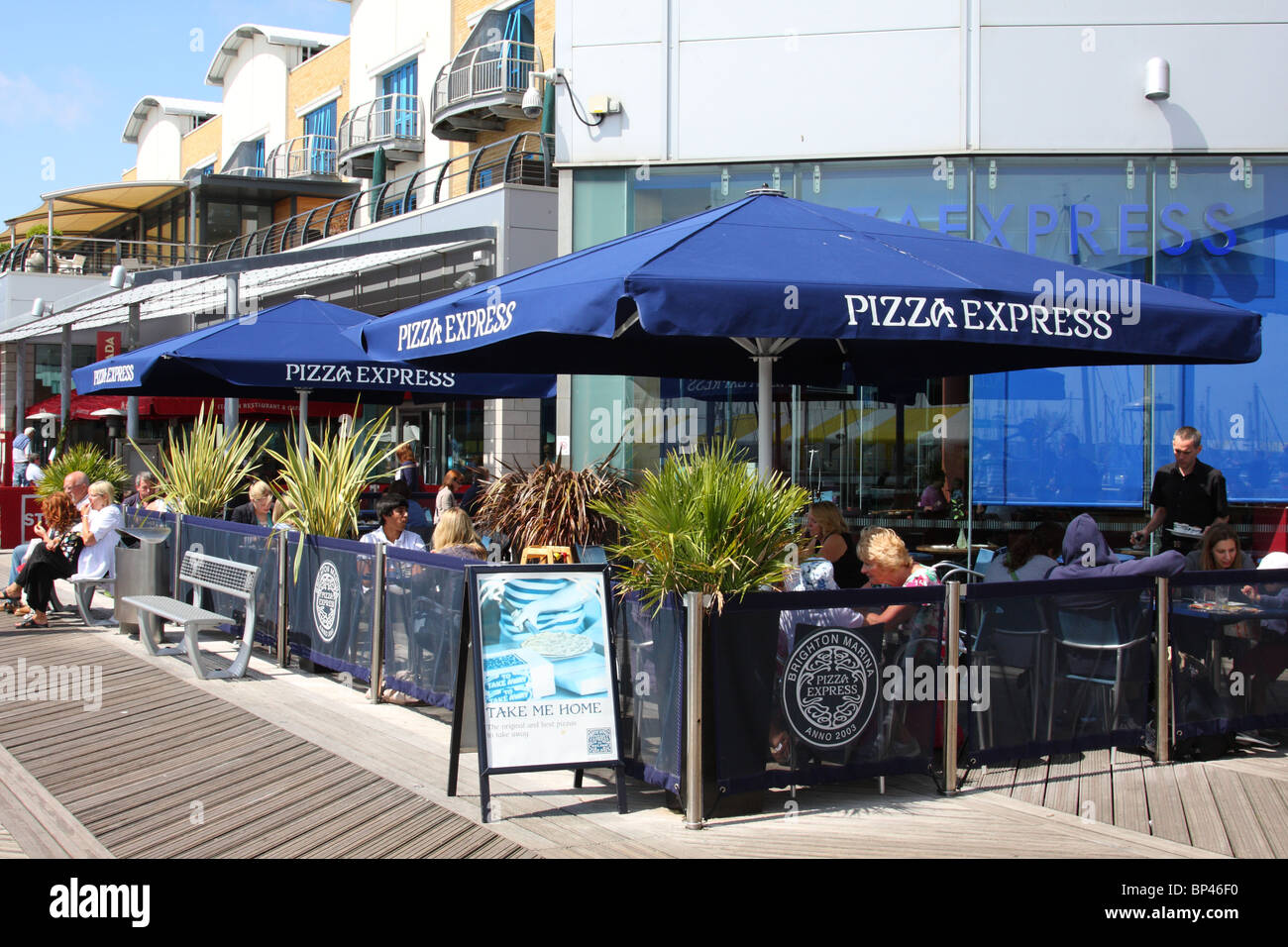 A Pizza Express restaurant in Brighton Marina, West Sussex, England, U.K. Stock Photo