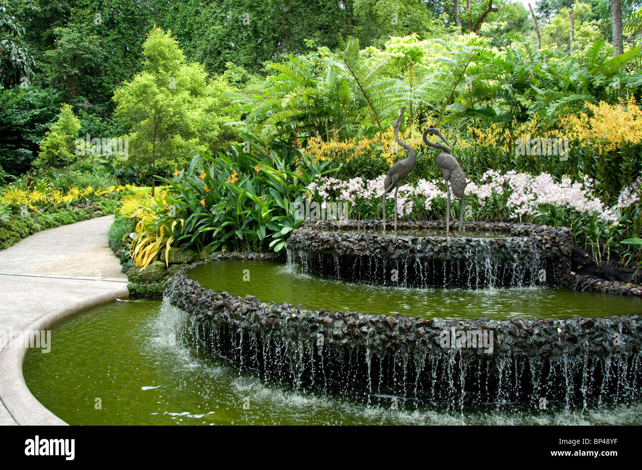 Singapore (Sanskrit for Lion City). National Orchid Garden located within the Botanic Gardens. Stock Photo