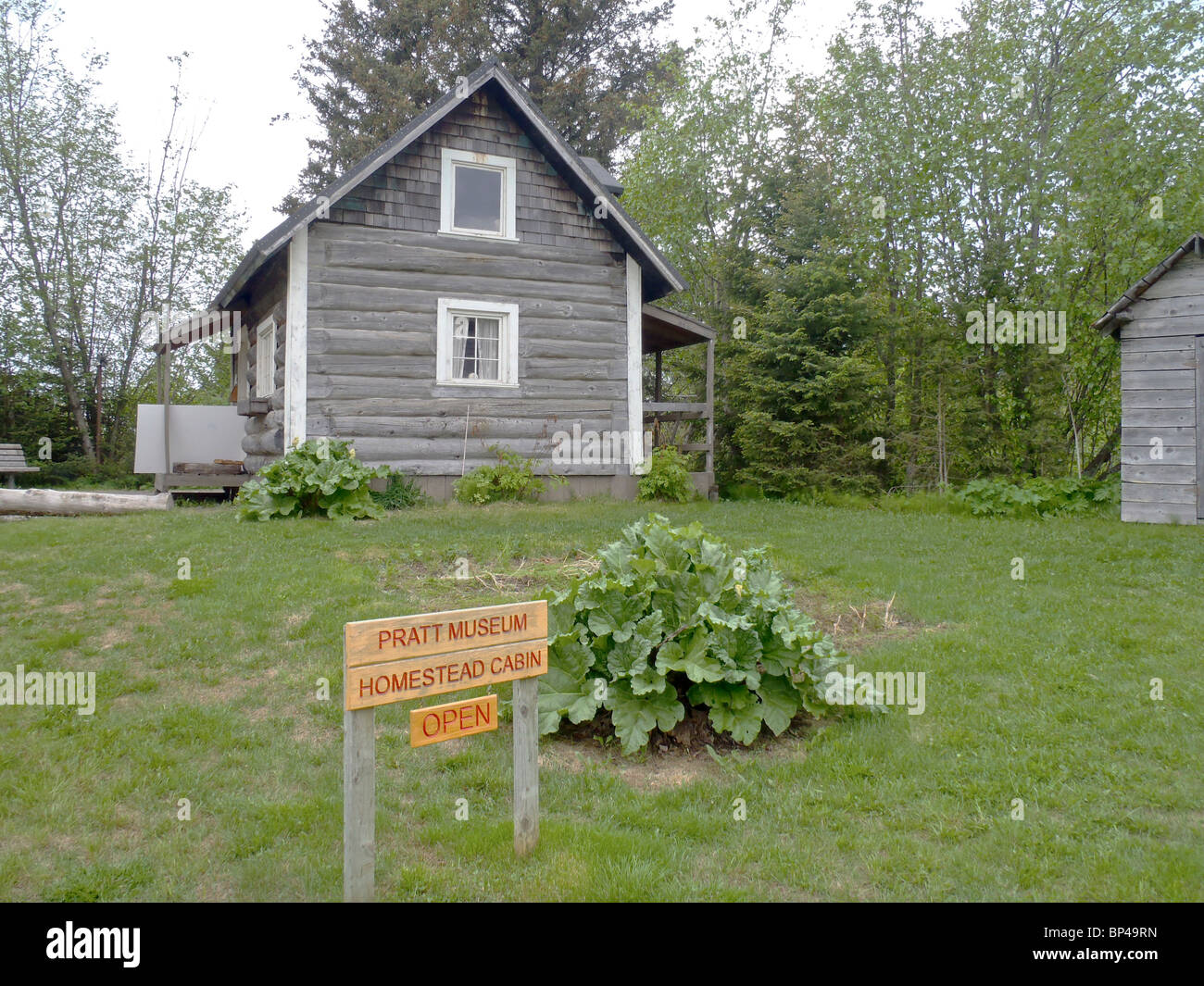 Historic homestead, Pratt Museum, Homer, Alaska, USA Stock Photo Alamy