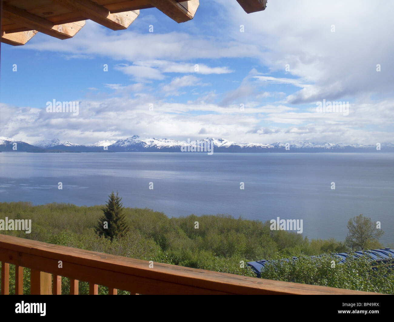 A room with a view. Kachemak Bay as viewed from the Bear's Den Lodge