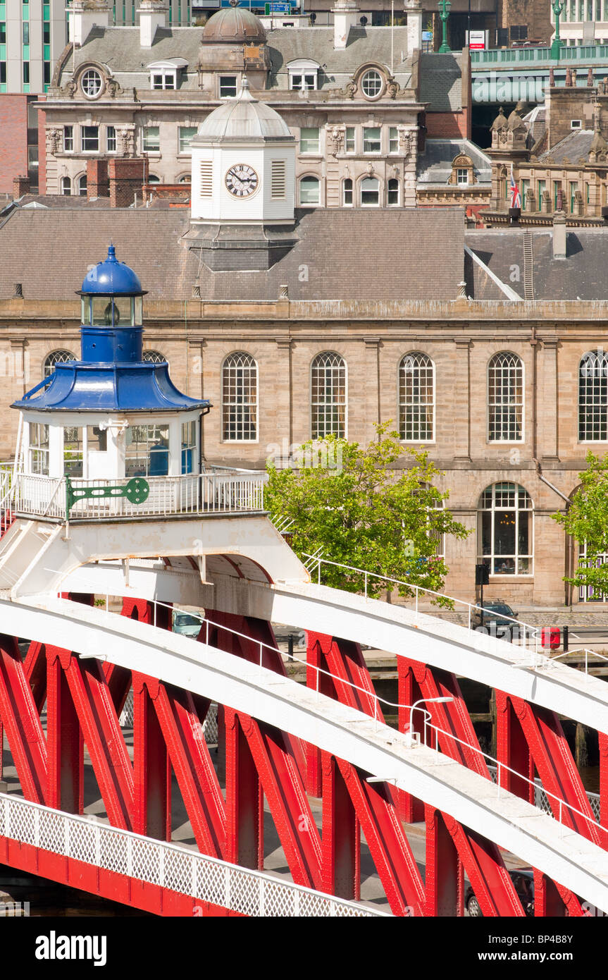 Swing bridge, Newcastle upon Tyne, England Stock Photo