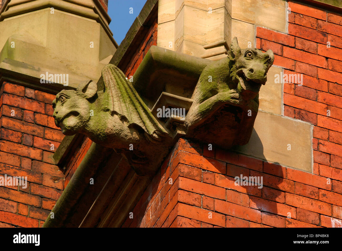 UK, England, Cheshire, Stockport, Cheadle, Abney Hall, architectural detail, of gargoyles Stock Photo