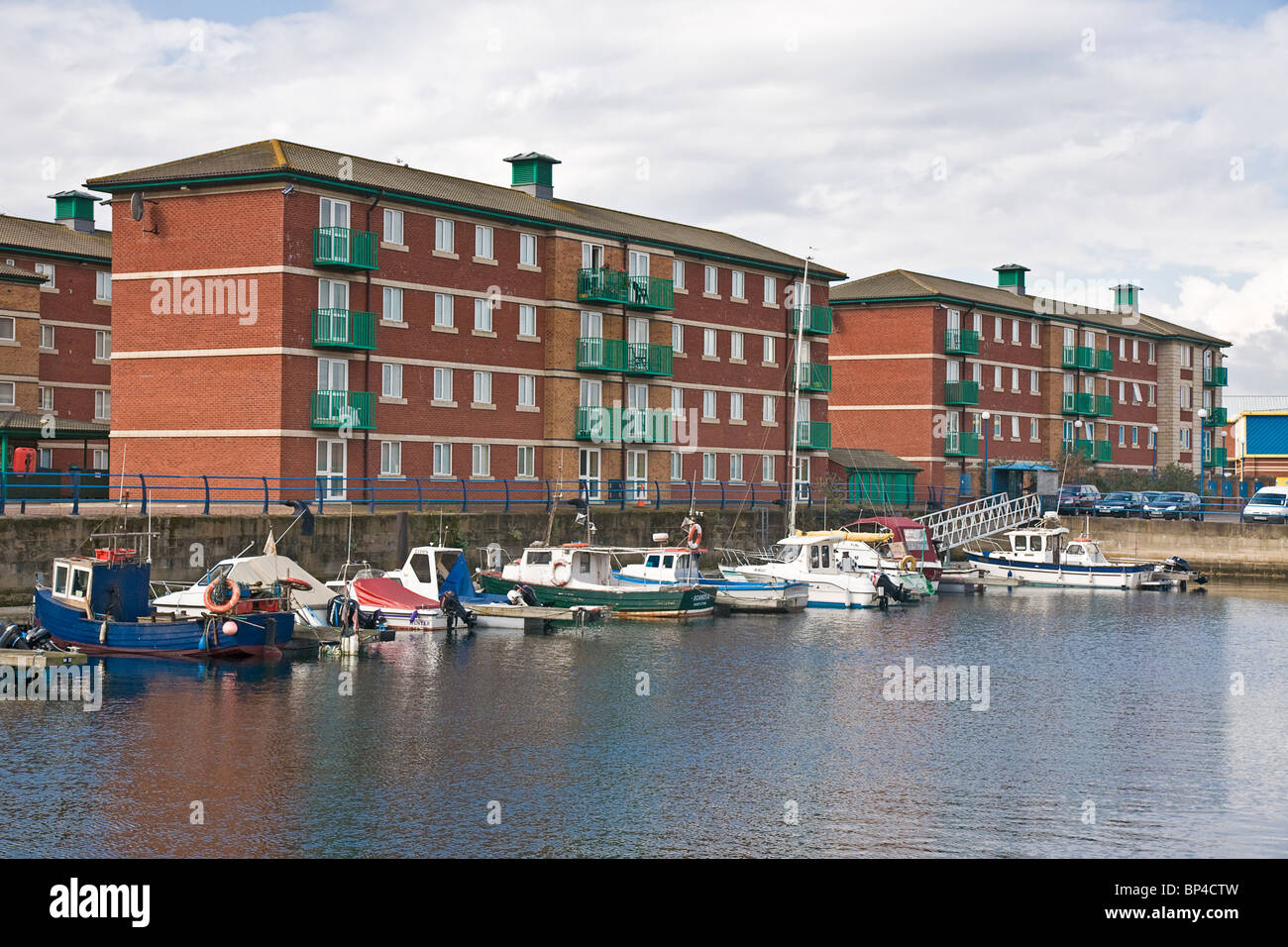 Hartlepool Marina showing new housing developments Stock Photo Alamy
