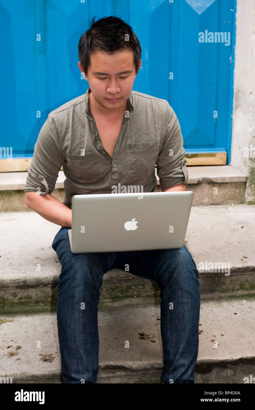 Asian working laptop not office hires stock photography and images Alamy