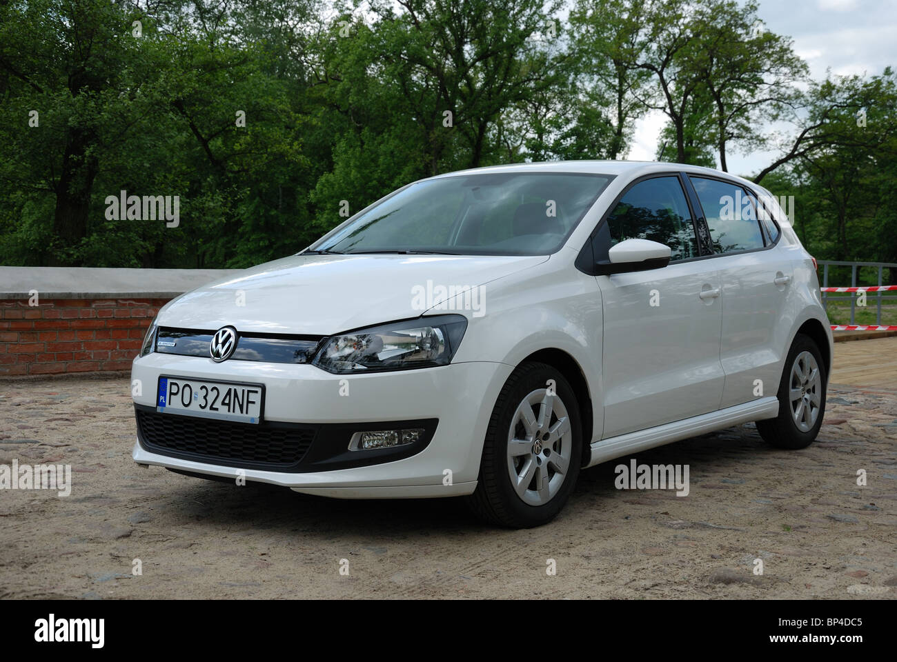 dief acre monteren Volkswagen Polo 1.2 TDI BlueMotion - MY 2010 - white - German popular  subcompact eco city car, segment B - in a park Stock Photo - Alamy