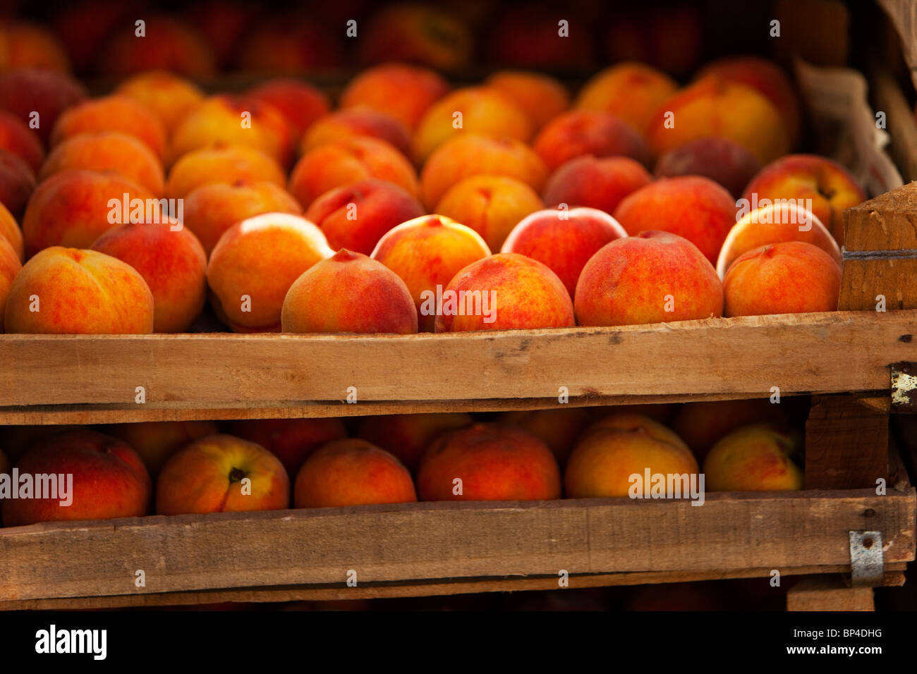 Peaches at Friday Bazaar, Alanya, Turkey Stock Photo Alamy