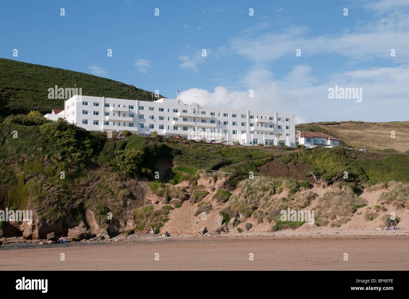Saunton Sands Hotel overlooking Saunton Beach North Devon Stock