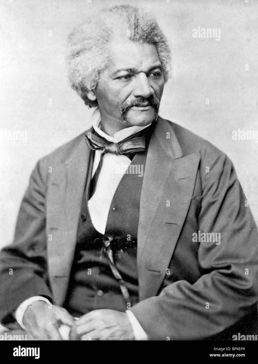 Frederick Douglass, head-and-shoulders portrait, facing right, circa 1860 Stock Photo