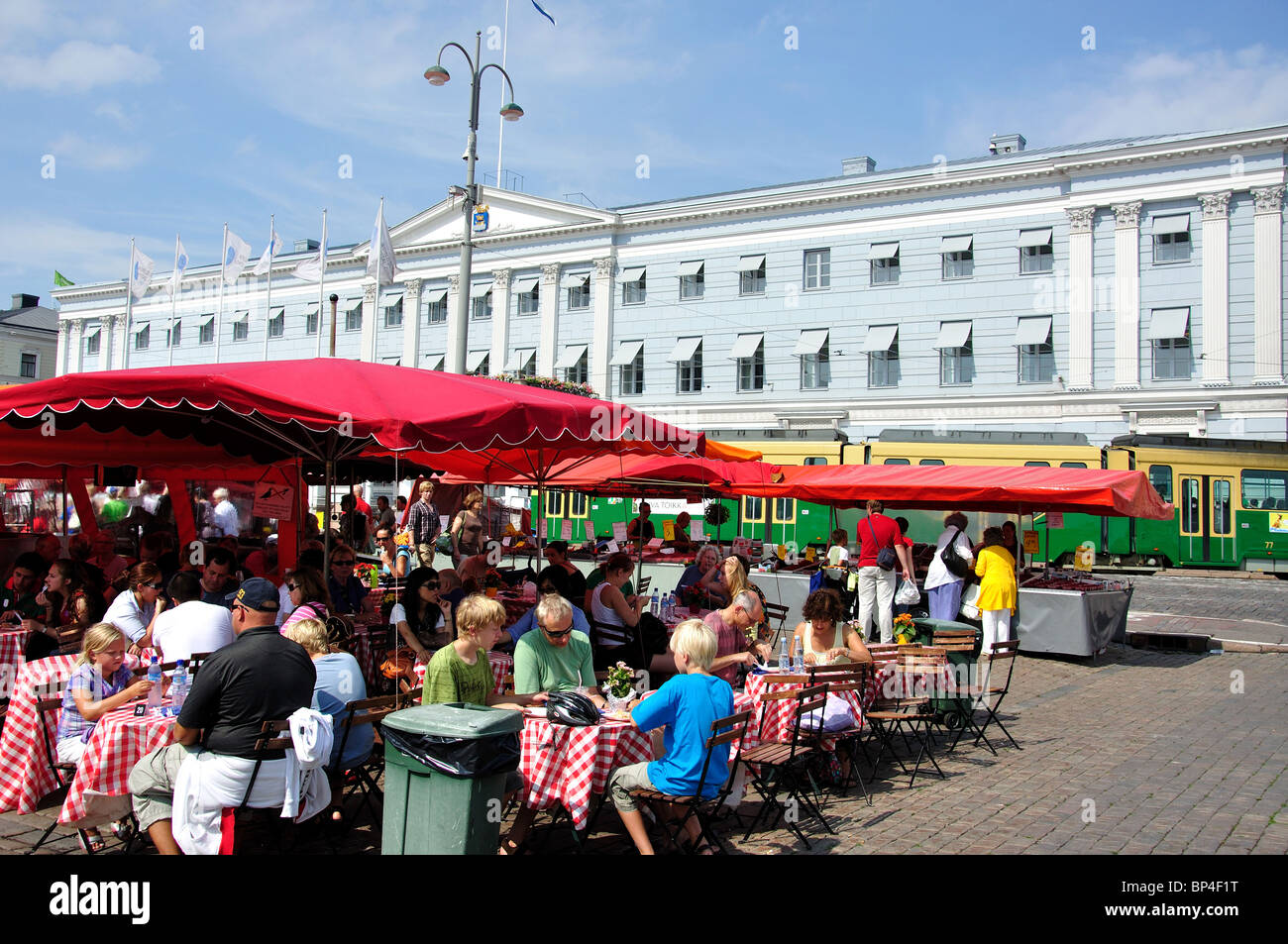 Outdoor market, Kauppatori Market Square, Helsinki, Uusimaa Region, Republic of Finland Stock Photo