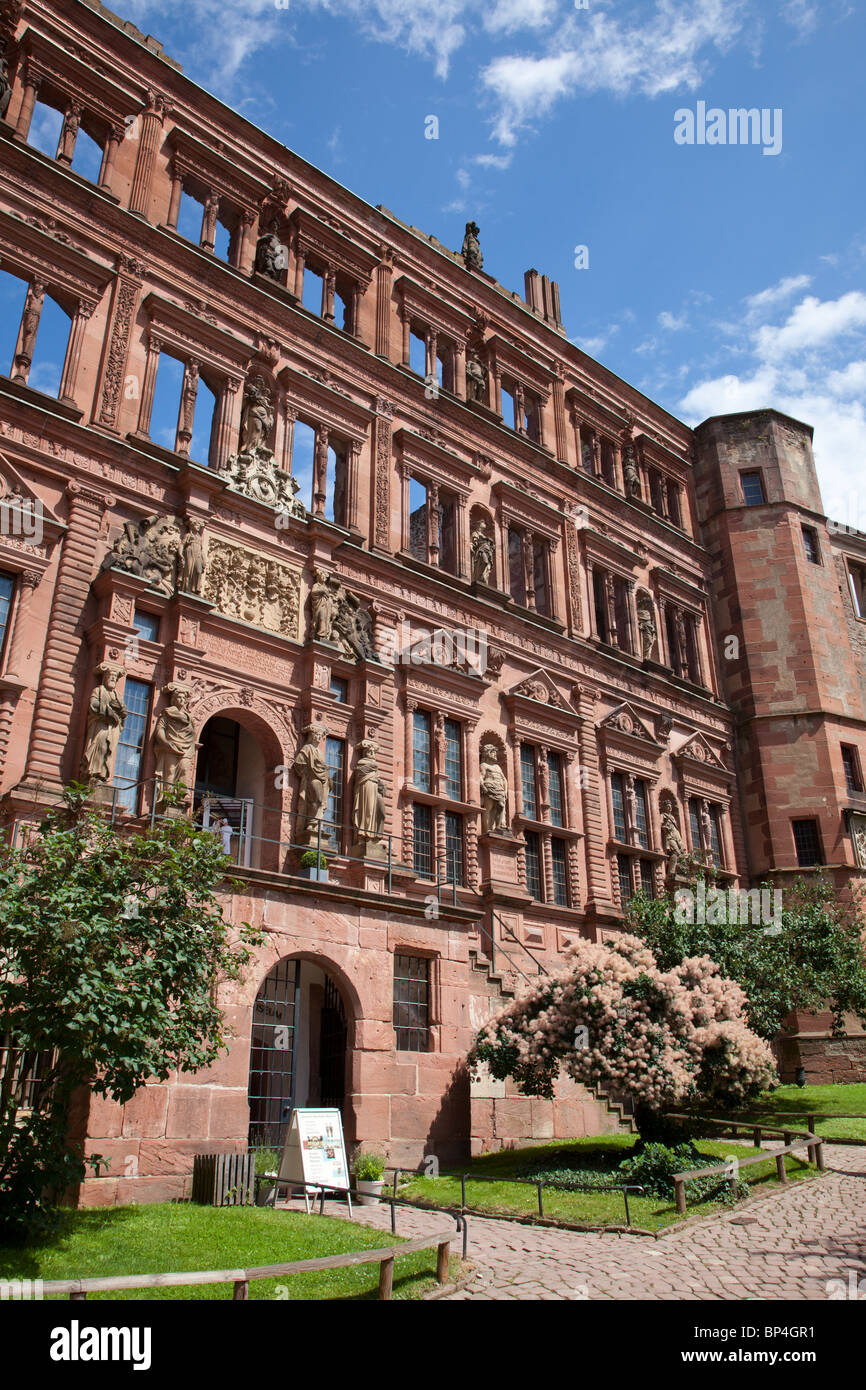 Historic landmark famous Heidelberg Castle, BadenWurttemberg Germany
