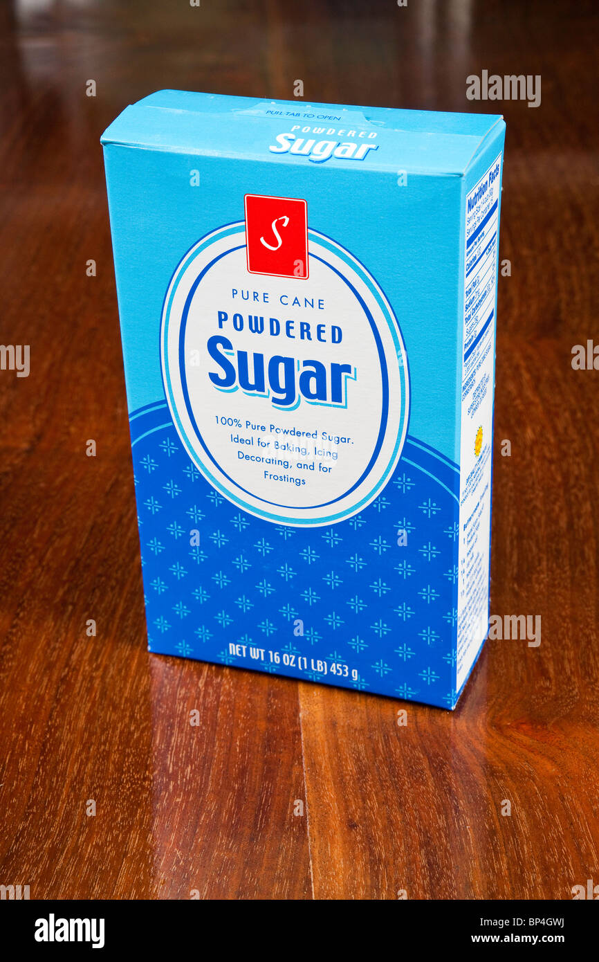 A container of powdered sugar Stock Photo Alamy