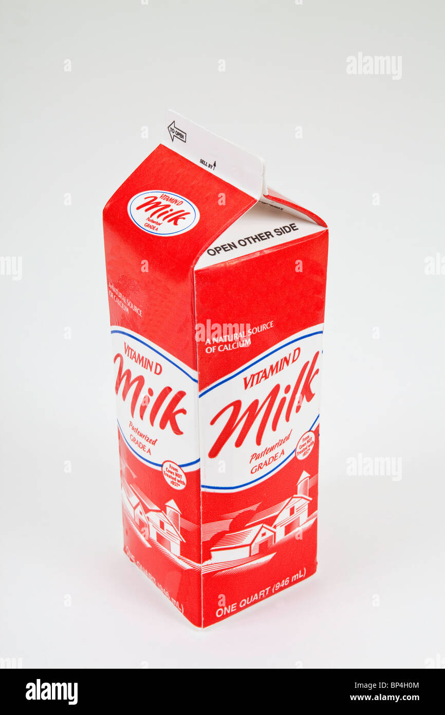 Milk carton bottle Banque d'images détourées - Alamy