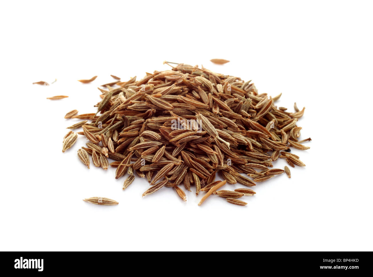 Cumin seeds isolated over white background Stock Photo