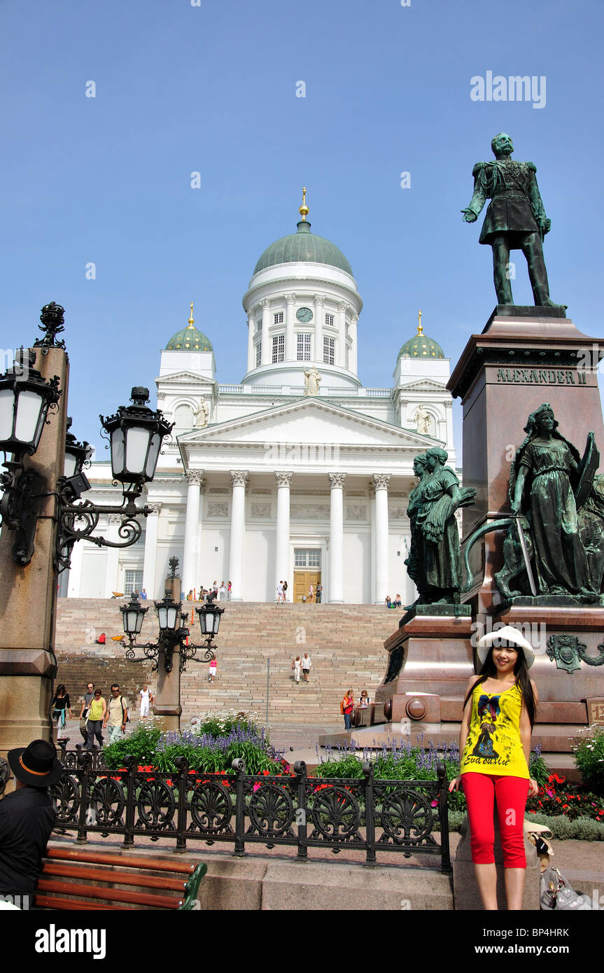 Helsinki Cathedral, Senate Square, Helsinki, Uusimaa Region, Republic of Finland Stock Photo