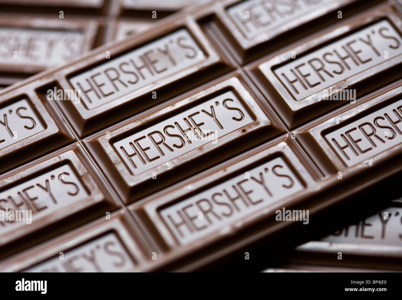 Hershey's Chocolate Bars.  Stock Photo