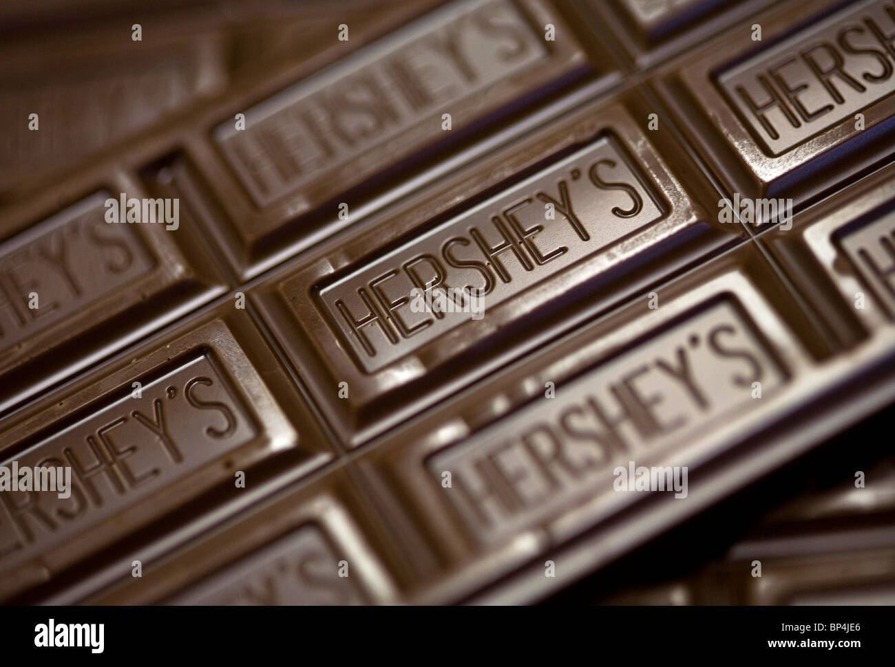 Hershey's Chocolate Bars.  Stock Photo
