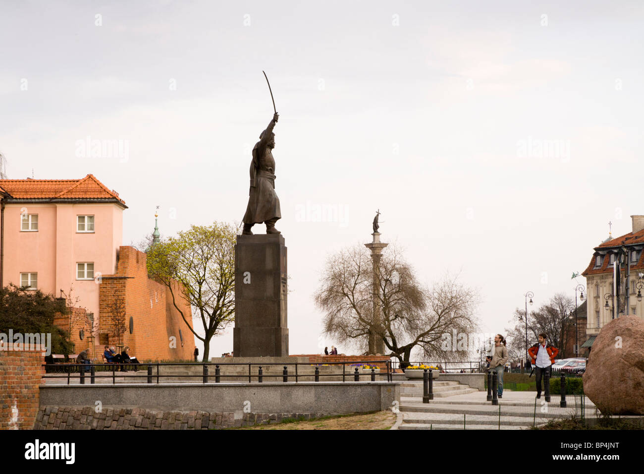 Monument of Jan Kilinski on Krasinski Square, Warsaw Poland. Stock Photo