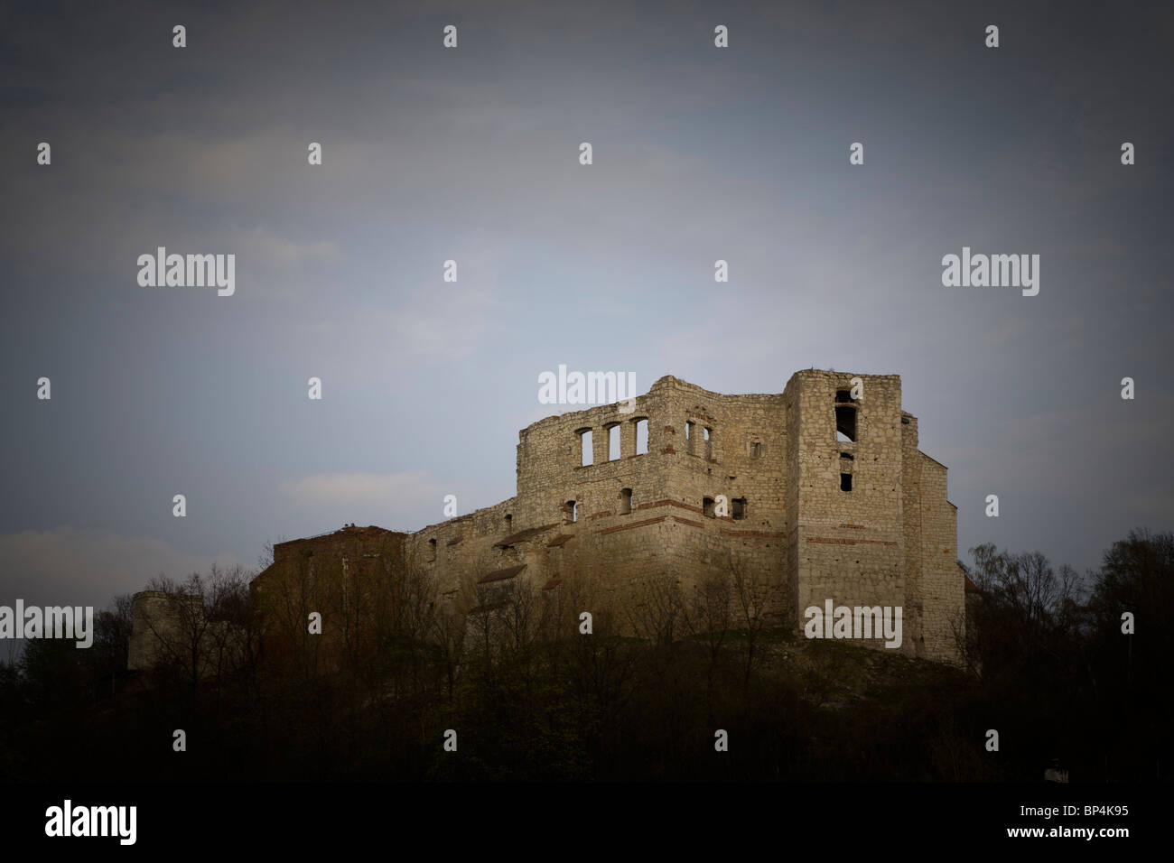 The ruins of the castle in Kazimierz. Kazimierz Dolny Poland. Stock Photo